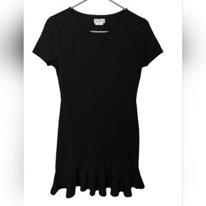 Lovers + Friends Shelly Mini Dress Ruffles Feminine Black Womens M Minimalist